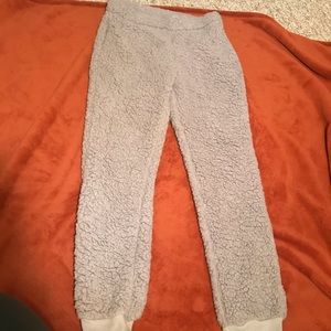 Faux wool sweatpants